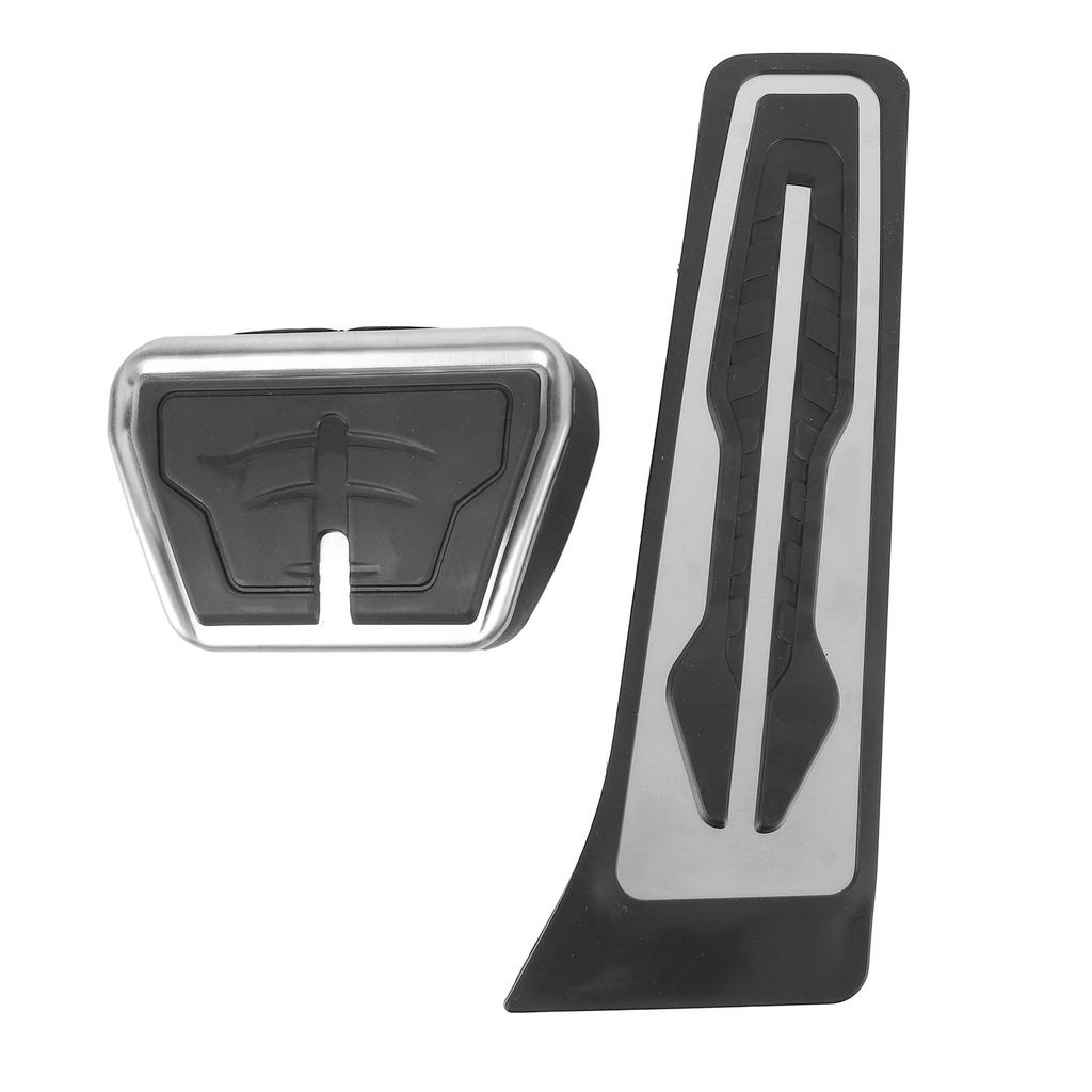 2 Stück Brems- und Gaspedalabdeckung Gummi Rutschfest Gebogenes Design Fußpedalauflagen-Set für 1 2 3 4 5