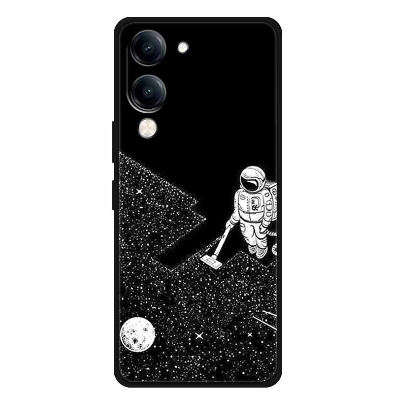 For Vivo iQOO Z10 Lite Case Silicone Black TPU Funda Back Cover for iQOO Z10 Lite 5G I2409 Soft Case Animal Coque IQOOZ10 Lite
