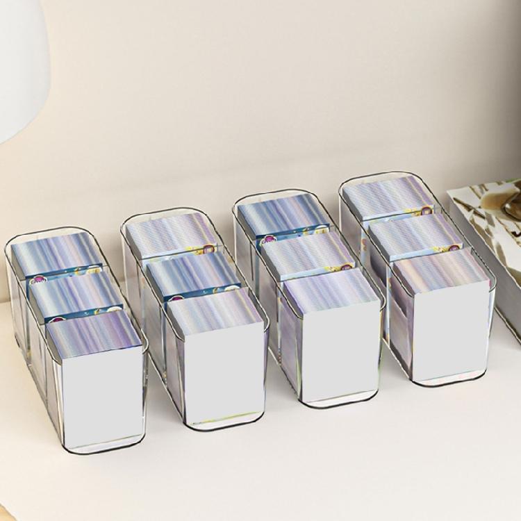 Plastic Box with Multiple Compartments Efficient Card Storage Container with 4 Inner Boxes Business Card Organizer