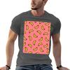 Bananas On Pink Pattern TShirt Casual Minimalist Short Sleeve Top