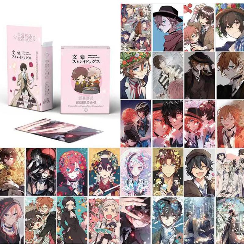 50Pcs/lot Anime Laser Cards Double Sided Printing LOMO Cards Birthday gift