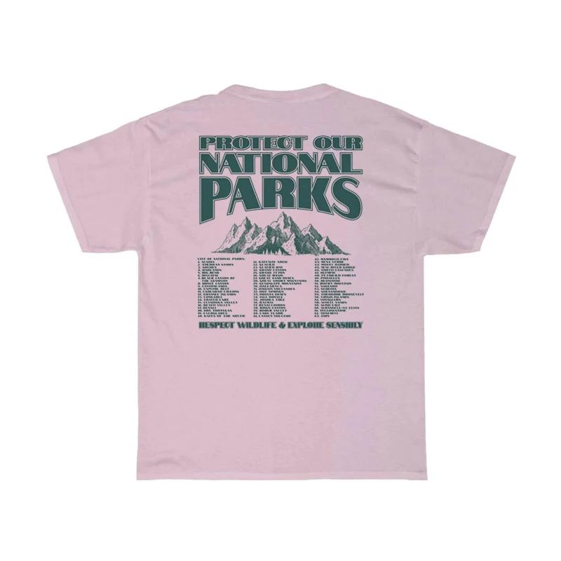

Women Vintage National Parks Back Print TShirts Retro Aesthetic Outdoor Camping T Shirt Unisex EnvironUnisextal Tee Shirt Tops 4XL