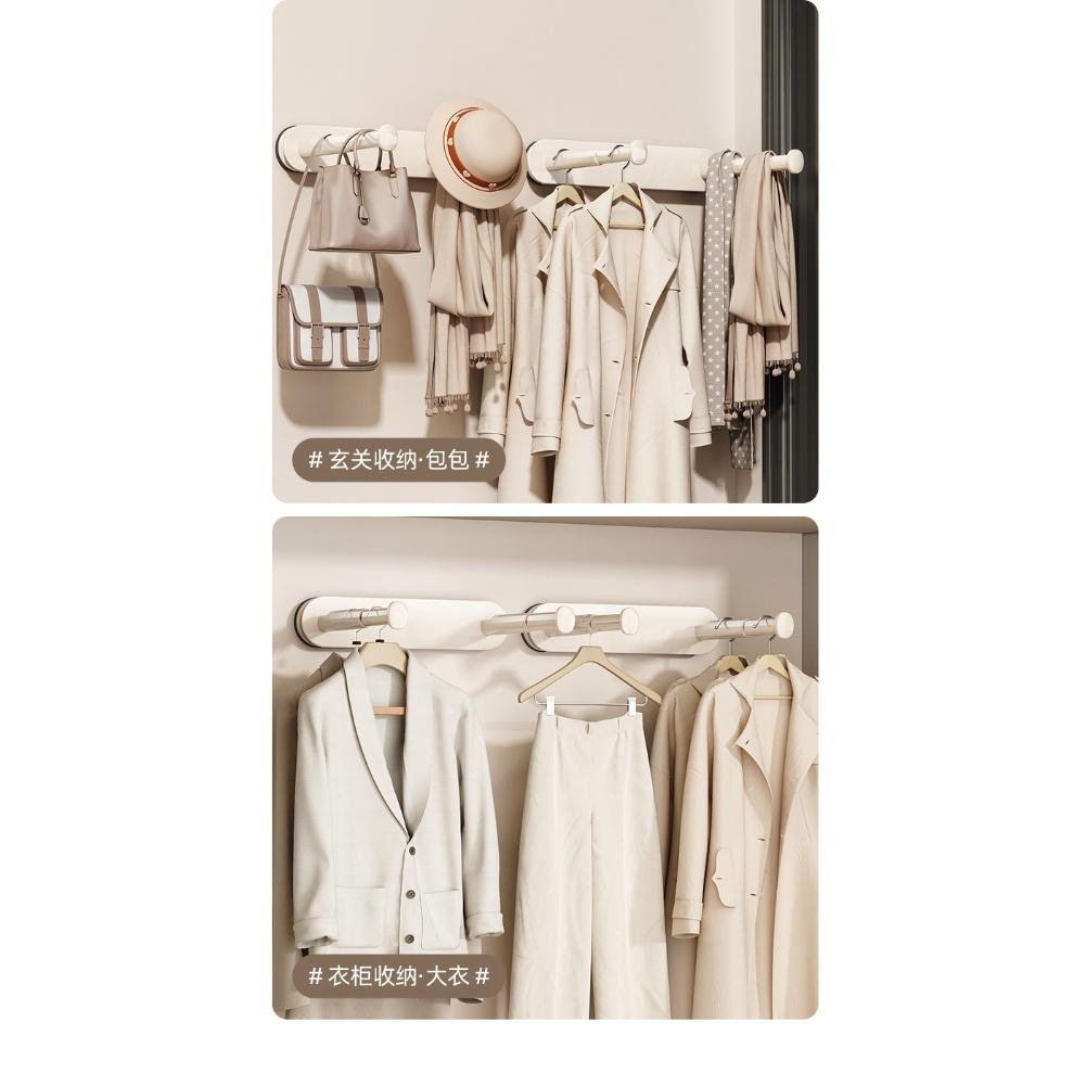 Suction cup clothes hanger organizer for laundry room storage fits adult and child hangers and space-saving design