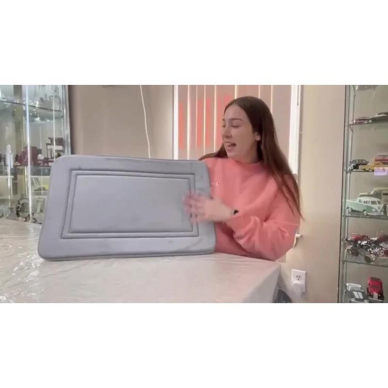 1PC Memory Foam Bath Mat, Kitchen Carpet, Retro Absorbent Non-slip Mat, Sewage Resistant, Waterproof Long Floor Mat