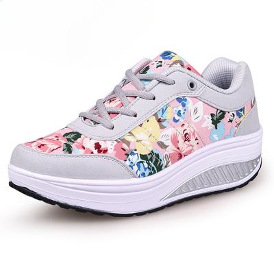 Mode Plateau Damen Sportschuhe Keile Einfarbig Vielseitige Sneaker Rutschfeste Vulkanisierschuhe Zapatillas De Deporte
