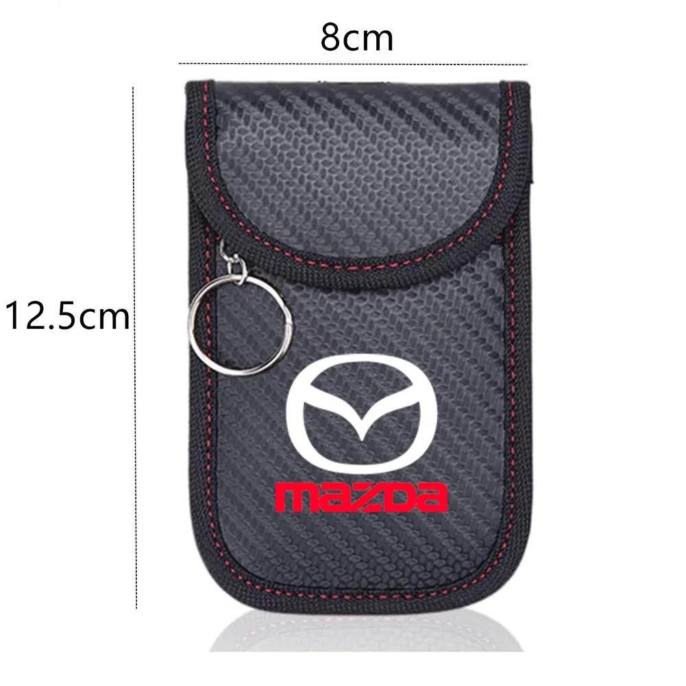 2025 Chaud Pour Mazda Skyactiv 3 5 6 Axela Atenza CX 5 CX3 MX5 Étui Bloqueur de Signal de Clé de Voiture Cage de Faraday Pochette Porte-clés Sans Clé RFID Bloc