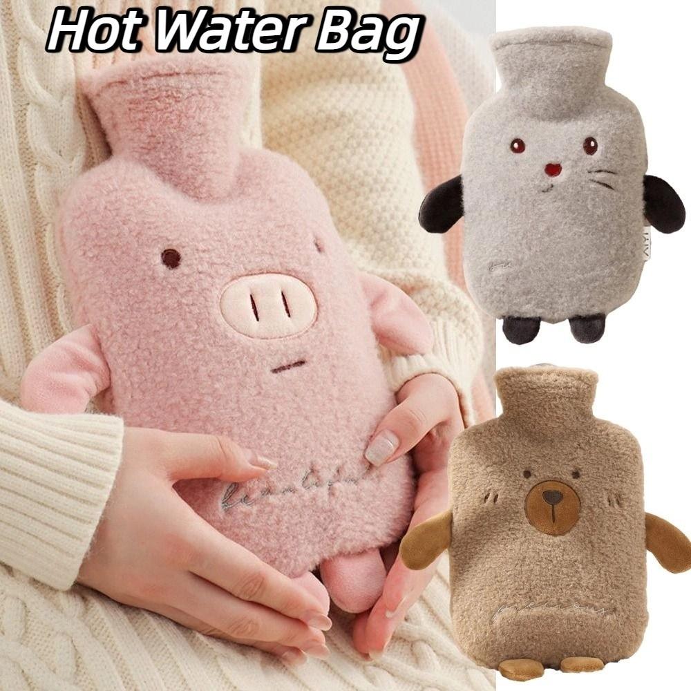 Leak-proof Hot Water Bottles Cute Hand Warmers Cartoon Water-filling Bottle  Female