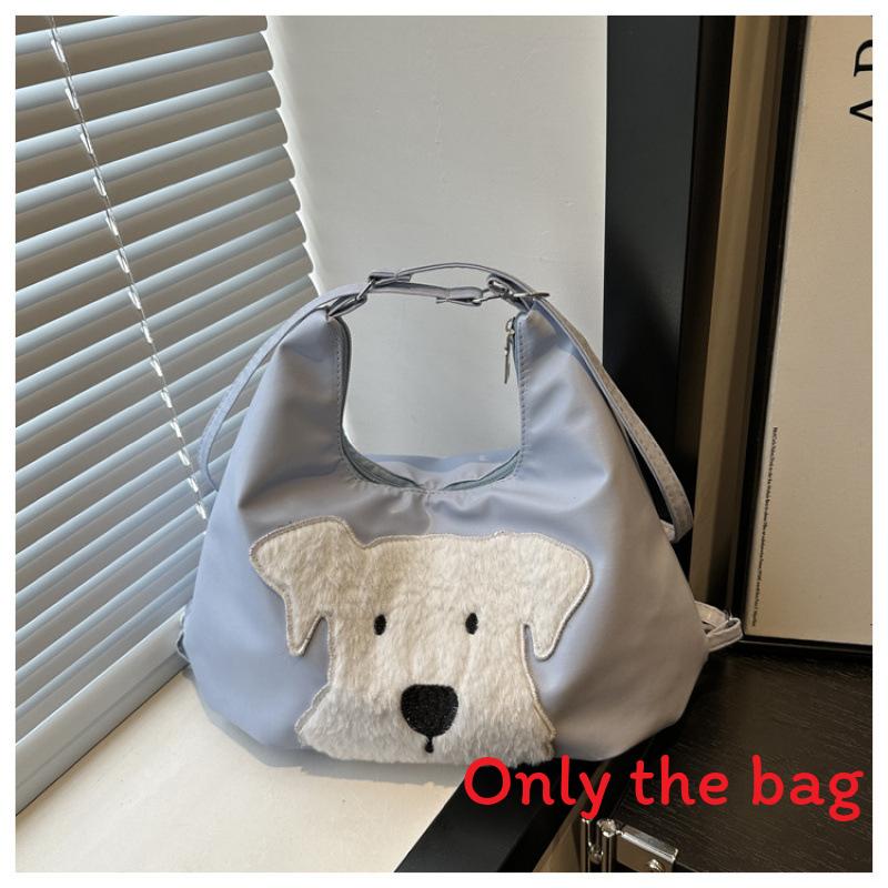 Dog Vintage Cartoon Pattern Underarm Bag Tote Bag Large Capacity Daily For