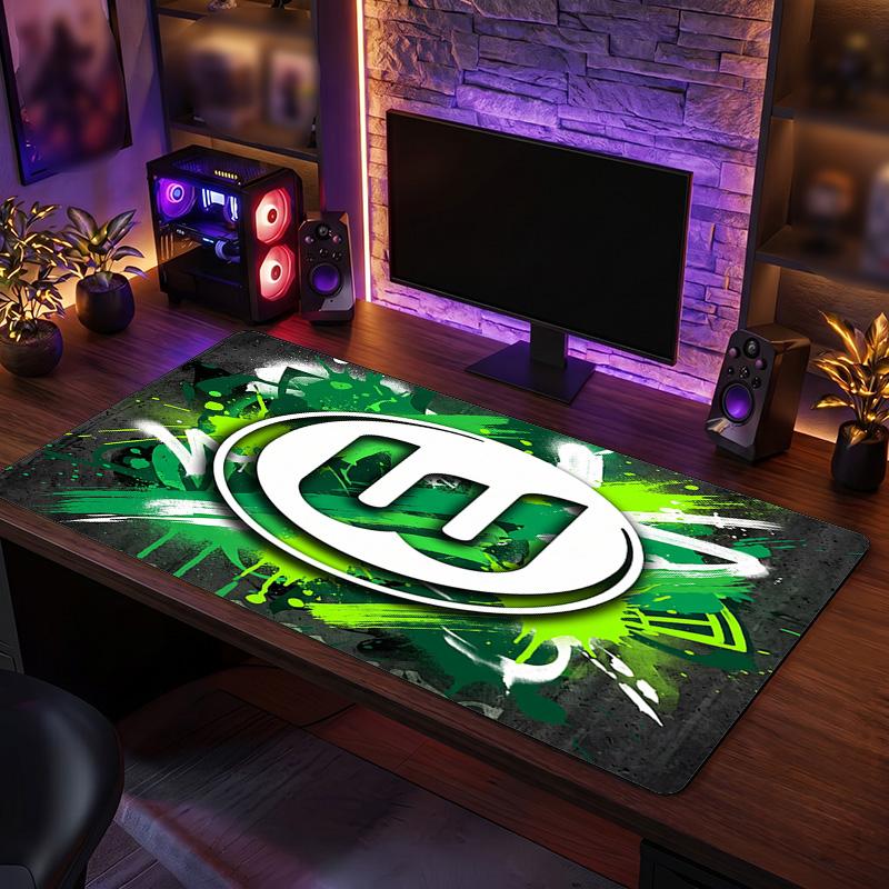 VfL Wolfsburg FC Themenmuster Mauspads, Fußball Logo Design XXL Gaming Schreibtischmatte Rutschfeste Computer-Mauspad