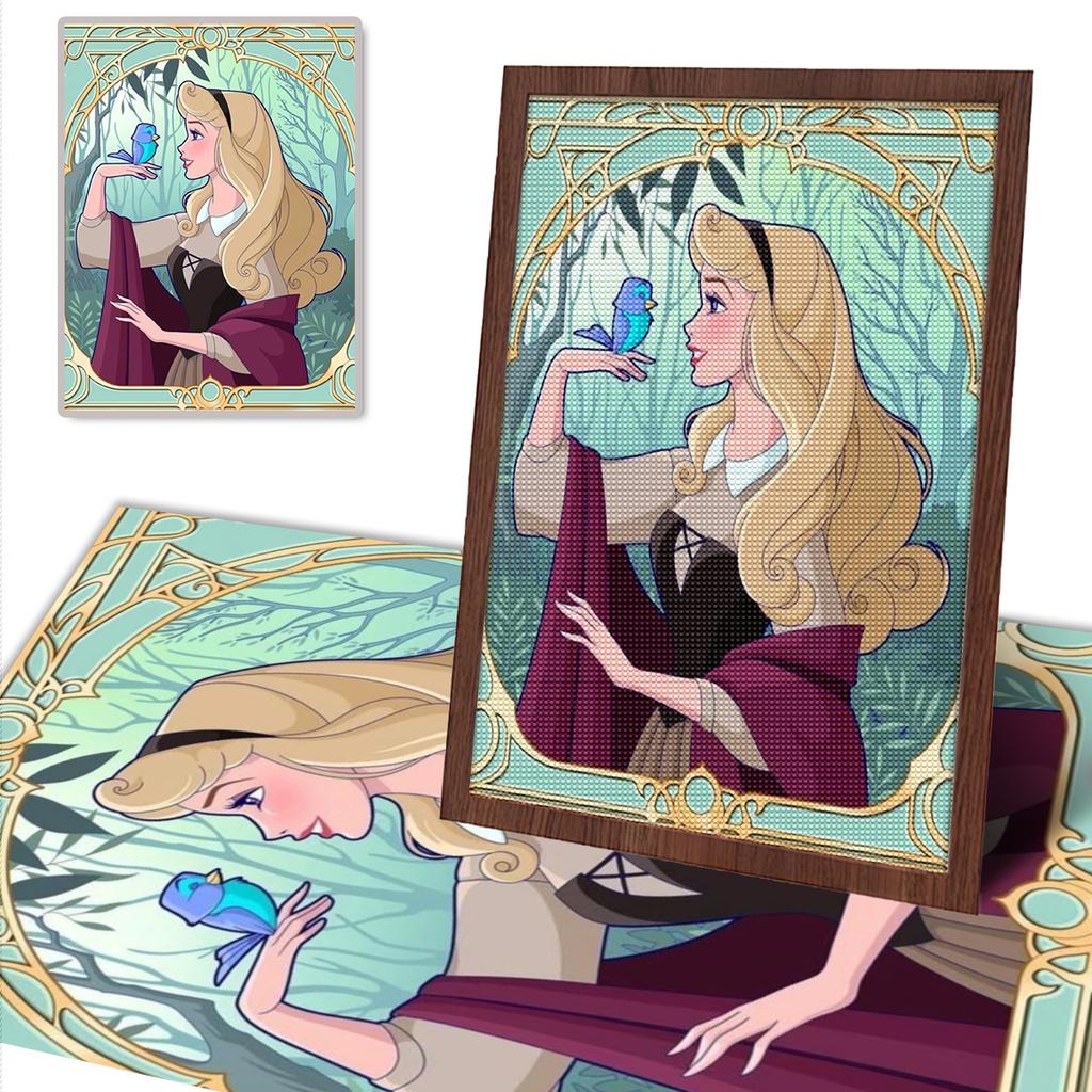 5D Diy Diamond Painting The Princess Is Talking To The Little Bird Full Drill Rhinestones Mosaic Embroidery Handmade Products Home Decor Gift