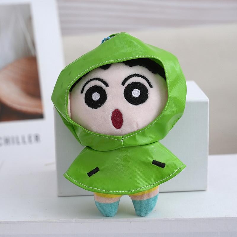 

Cartoon Crayon Delightful Shinchan Plush Figure For Creative Bag Decoration зелёный