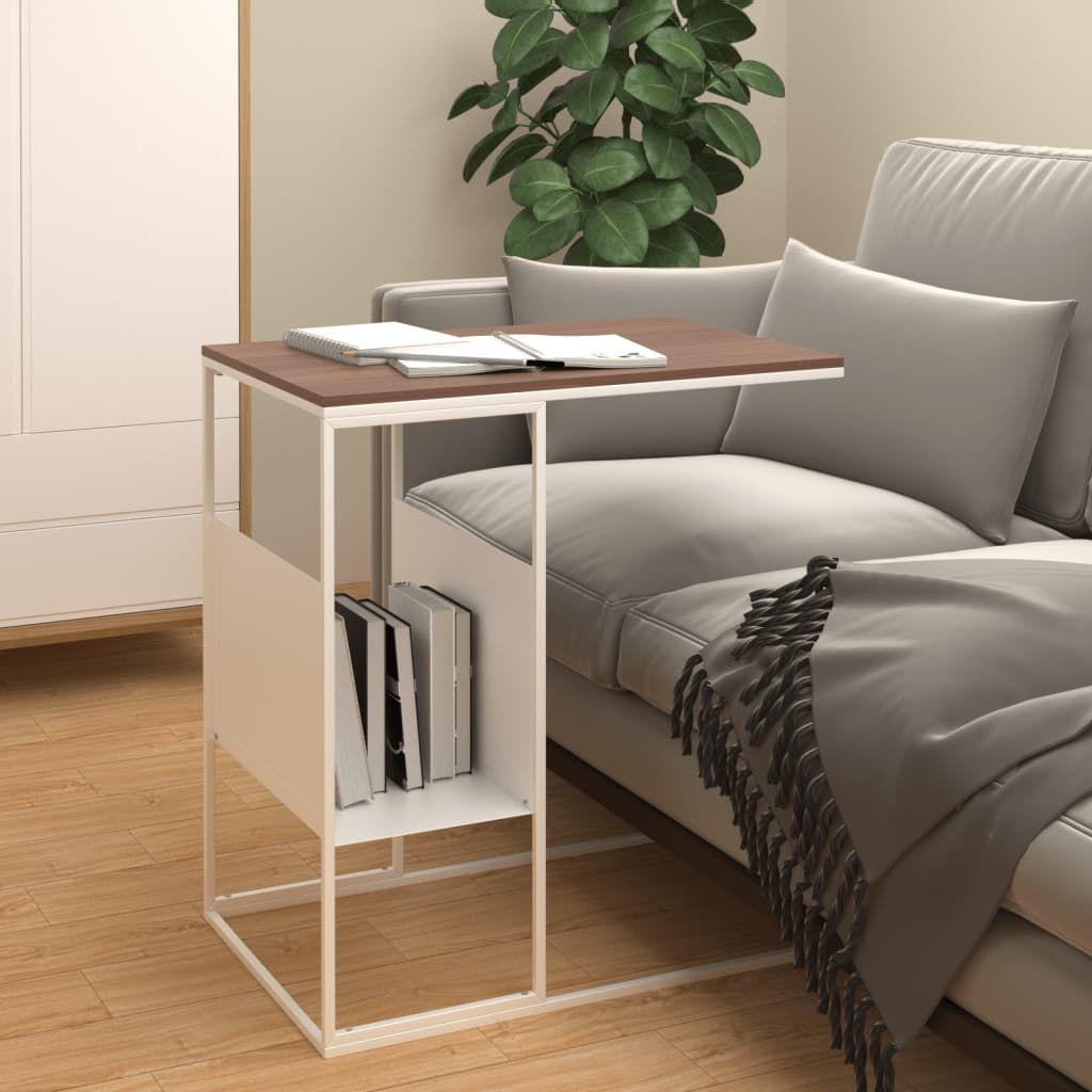 VidaXL Side Table White 55x36x59.5 Cm Engineered Wood 343106
