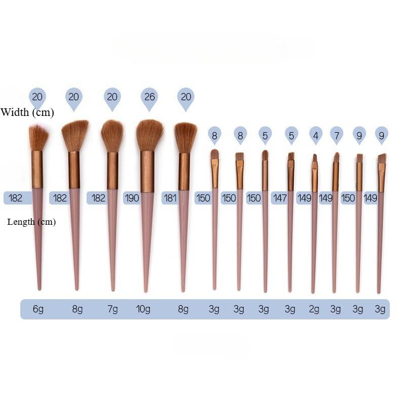 Set da 13 Pezzi di Pennelli Morbidi per Cipria Libera ad Alta Lucentezza Set di Pennelli per Ombretto Trucco Strumenti di Bellezza