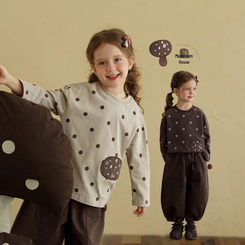 Girls  Pure Cotton Polka Dot Long-Sleeve T-Shirt 90
