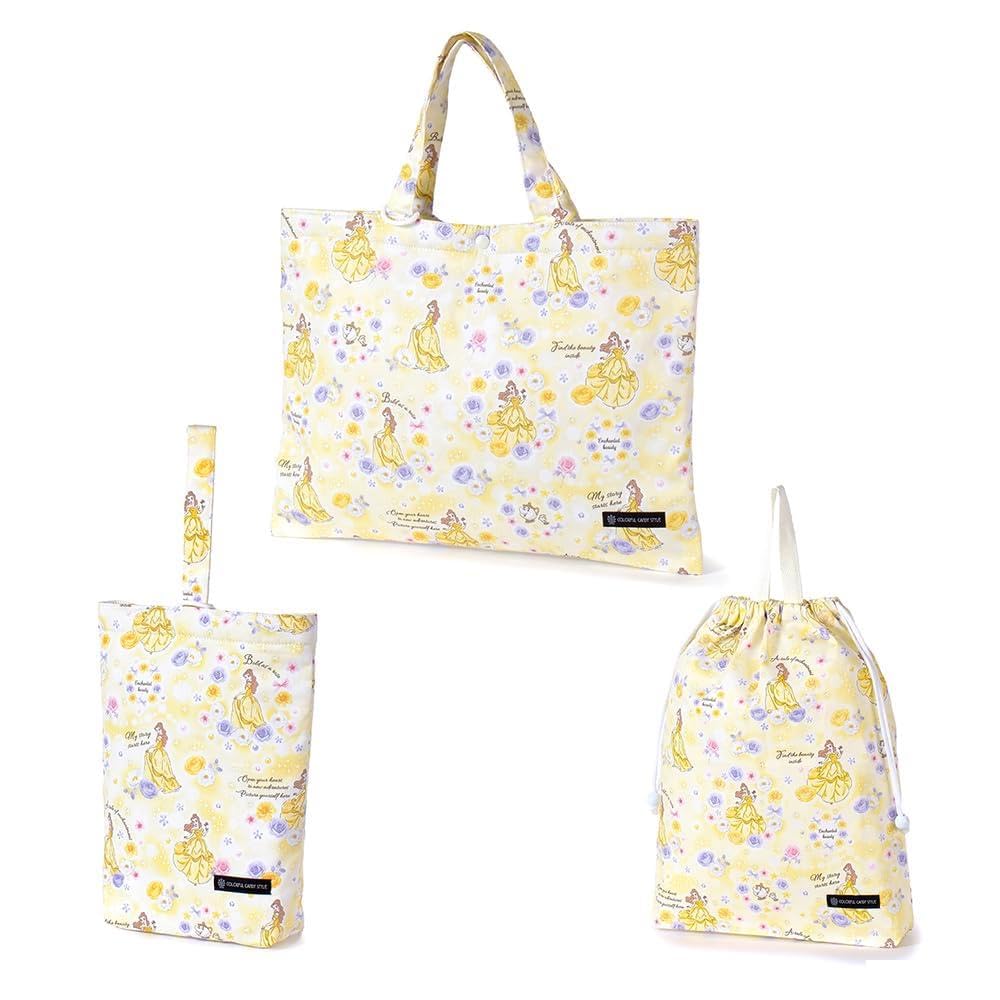 

COLORFUL CANDY STYLE Disney School Entrance Series Bag and Drawstring Pouch Set AND THE Shoe Gym Perfect for School Cute for Girls 3-Piece /