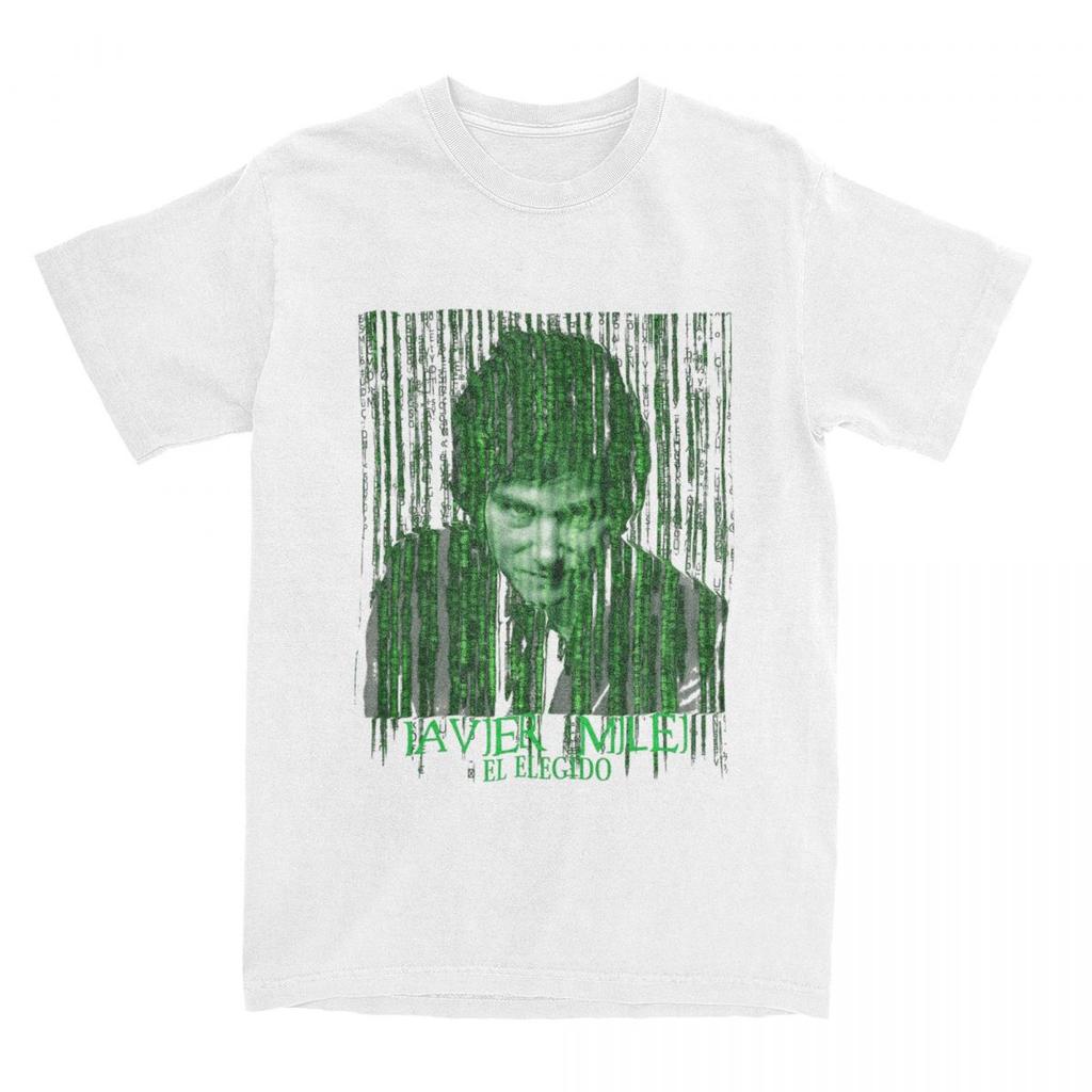 Javier Milei T-Shirt Summer the chosen one El Elegido Matrix Funny T-Shirts Cotton Fashion Tshirt For Men Short Sleeve Top Tees