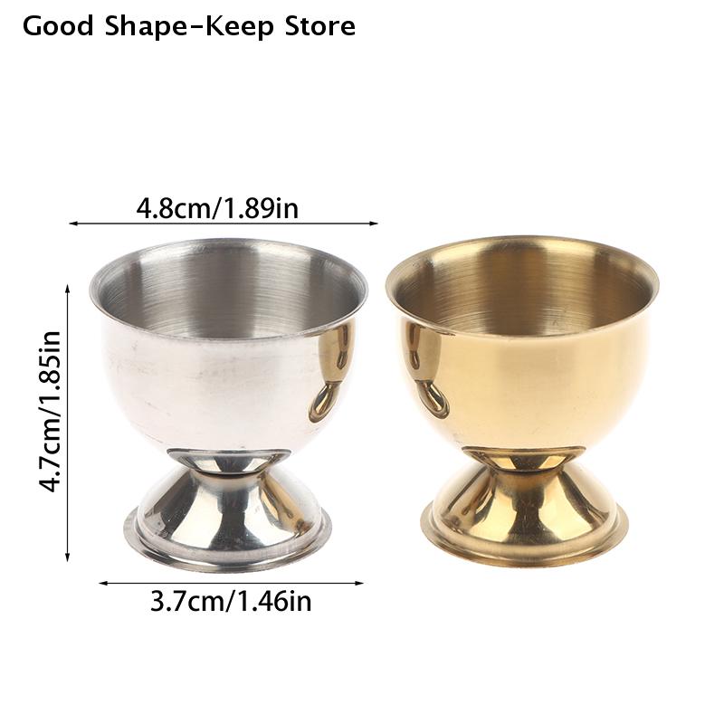 4Pcs Stainless Steel Boiled Egg Cups Stand Rack Eggs Holder Egg Cups Set Handy Egg Holder Kitchen Breakfast Cooking Tool