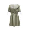 ONLY Women's Faux Two-Piece Short Sleeve Waist-Cinching A-Line Dress