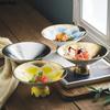 High Footed Ceramic Bowl Sashimi Plate Dessert Plate Soup Bowl Fruit Dish Salad Bowls Dim Sum Dish Dining Plate Snack Bowls Tray