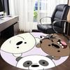 1pc We Bare Bears Office Round Area Rug, Under Office Chairs Bedroom Living Room Home Decor, Room Deco, Available In Various Sizes