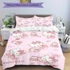 3pcs Pink Theme Hello Kitty Bedding Set - Includes 1 Quilt Cover and 2 Pillowcases, Comfortable Bedding with Stylish Design for Bedroom, Mac