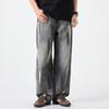 New Dark Wind Hand-painted Graffiti Wide-leg Jeans, Men's Spring and Autumn Versatile High Street Casual Trousers
