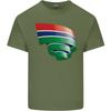 Curled Gambia Flag Gambian Day Football Unisexs Light Cotton Tshirt