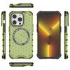 For iPhone 13 Pro Magnetic Case Honeycomb Design Thickened Corners TPU+PC Phone Cover