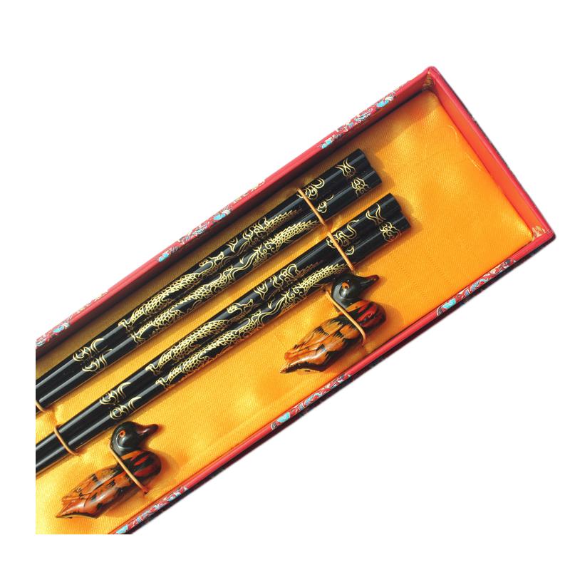 wood chopsticks 2 pairs with holders Chinese characteristics China Affairs presents best gift chopsticks souvenir