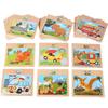 English Letter Building Block Wood Animal Jigsaw Puzzle Children Cognition Intelligence Toy For Toddlers Early Educational Gifts