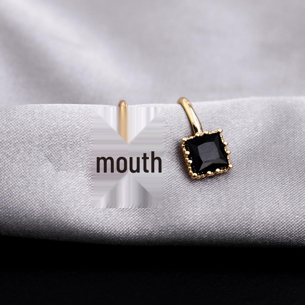 Elegant Black Diamond Silver Needle Earrings: High-End, Fashionable, Versatile Luxury