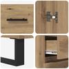 Highboard with Drawers 2 pcs Artisan Oak 69.5 x 34 x 180 cm