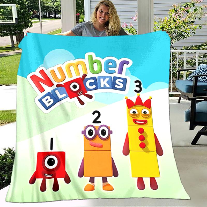 1pz Coperta Stampa Numberblocks, Coperta Leggera per Divano, Letto - Morbida e Calda, Regalo per Tutte le Stagioni come Natale, Halloween