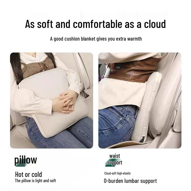 Zhijie R7 Multifunktions-Autokissen: Klimaanlagen-Steppdecke, Innendekor & Faltbare Lendenwirbelstütze.