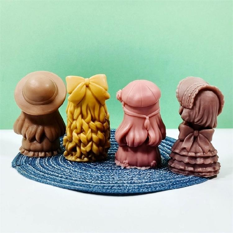 3D Girl Silicone Candle Mold DIY Aromatherapy Gypsum Crystal Epoxy Resin Molds