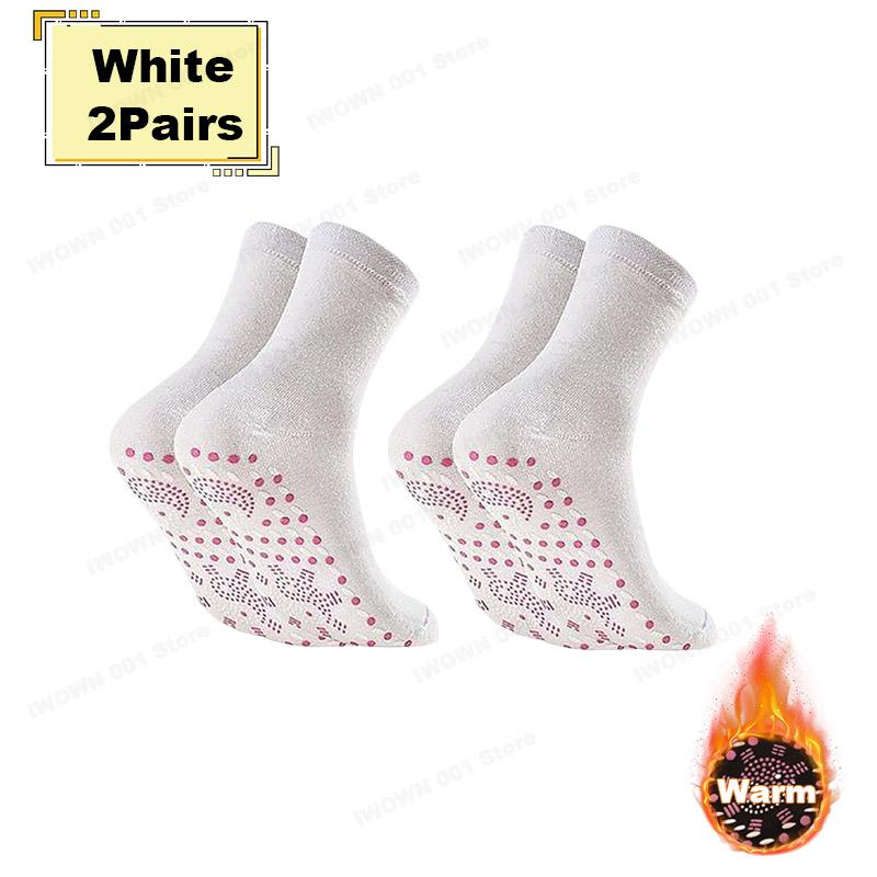 2Pairs Professional Unisex Self Heating Socks  Therapy Health Care Breathable Foot Massager Ski Warm Socks Warm Comfortable