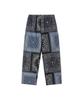 BEYOND CLOSET Bandana Patch Detail String Pants Navy