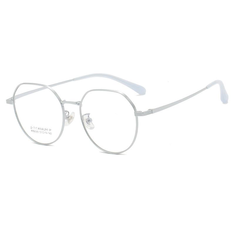 

Ultra-light Alloy Prescription Optical Glasses Frame For Women 2024 New Retro Full Frame Myopia Reading Glasses For Men DY86088 серебряный
