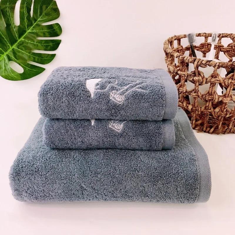 Embroidered Cotton Comfortable Absorbent Household Face Wash Towel All-Purpose Reusable Korean Fashion Lovely Daily Simple Chic