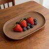 Stackable Fruit Plate Oval Shaped Reusable Dessert Tray Thickened Food Serving Platter for Camping Coffee Table Snacks Food Prep
