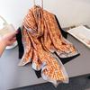 Literary retro printing simulation silk brocade fashion sunscreen silk scarf long scarf silky shawl versatile headscarf scarf