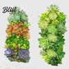 Removable Floral Wall Art 3Pcs 3D Succulents Stickers Vertical Plant Landscape Decals Waterproof PVC Mural Creative Soft Decoration Gifts Peel And