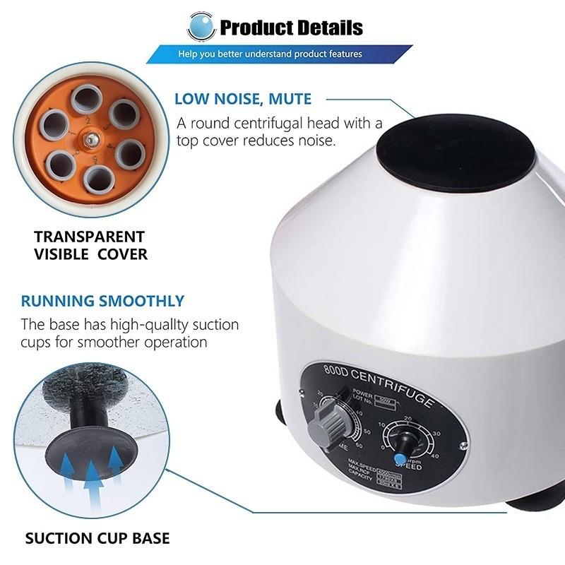 800D Prp Machine Medical Machine Centrifuge Test Blood Prp Plasma Centrifuge Machine 4000RPM Centrifuge