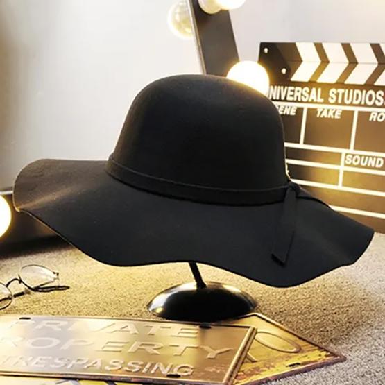 

WTEMPO Winter Outdoor Commuting Cold-proof Windproof Bucket Hats Women s Solid Color Warm Bow Large Brim Formal Hats 1pc чёрный