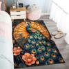 Peacock and decorative feathers Pattern Rug Carpets for Bedroom Living Room Sofa Mat Creative Door Mat Cloakroom Home Decor