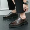 Men's shoes autumn and winter new British business dress casual shoes men's pointed leather shoes hairstyle leathershoes