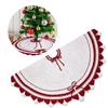 Festives Christmas Tree Skirt with Bowknot Pattern Creative Festival Decorative Tree Accessories Stylish Trees Mat