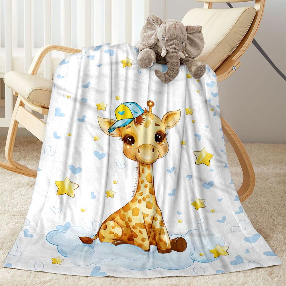 Baby Animals Floral Crown Blankets are suitable for living rooms,making them an ideal choice for outdoor travel and gifts.