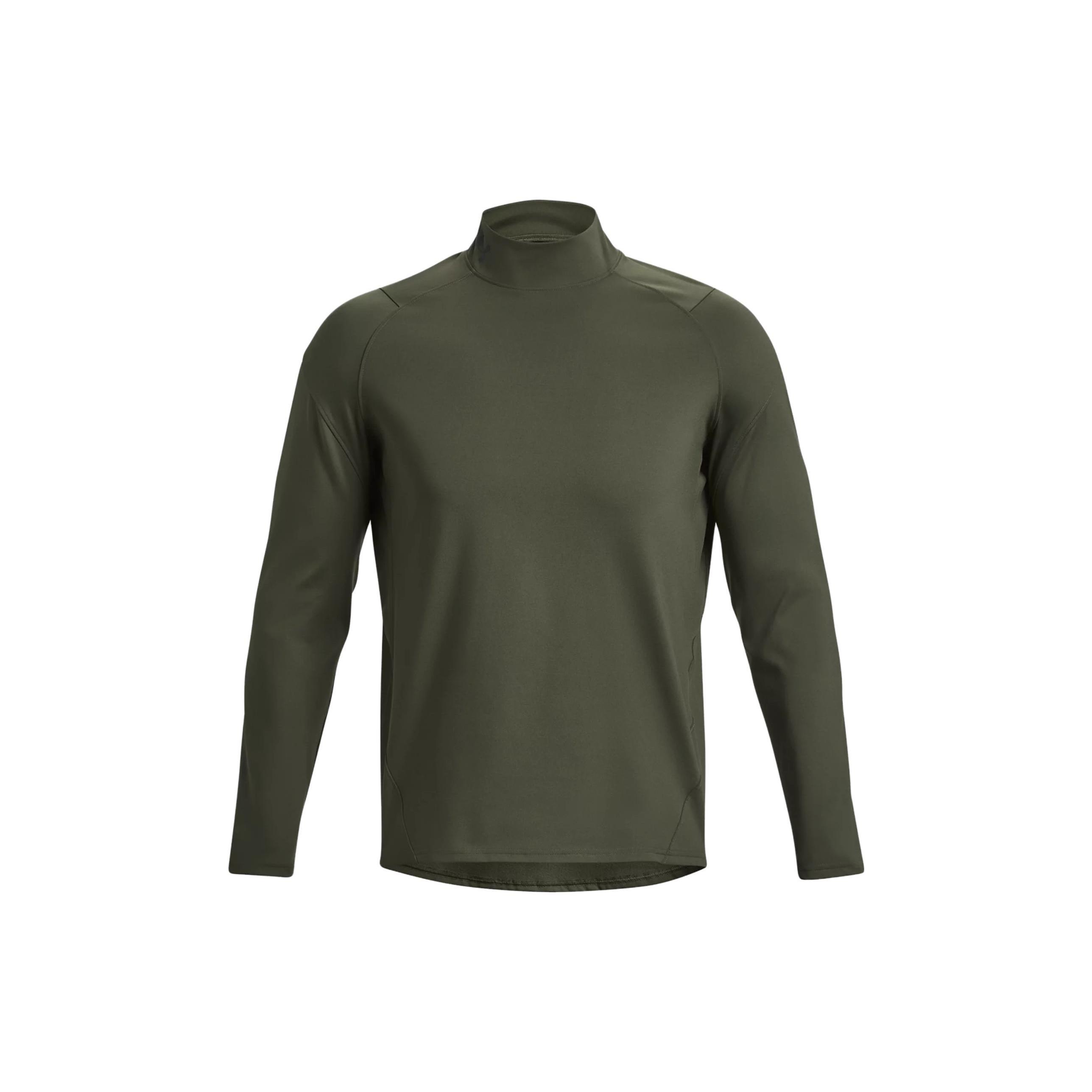 Under Armour Rush ColdGear Mock Long Sleeve T-Shirt Green Men s 1366059-390 XL
