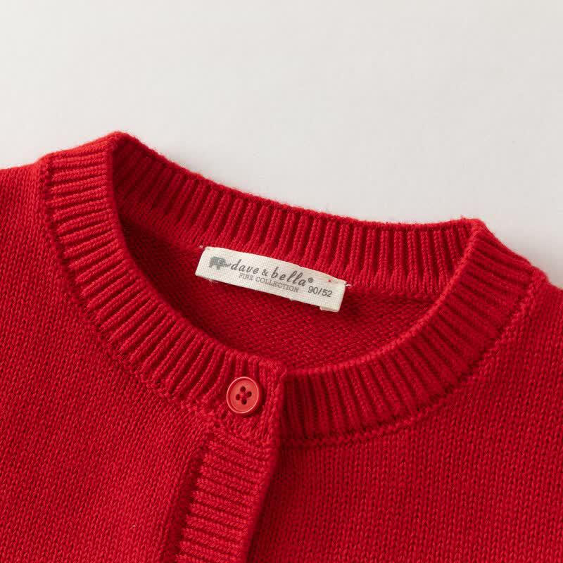 DAVE&BELLA Girls' Autumn Knitted Cotton Vest